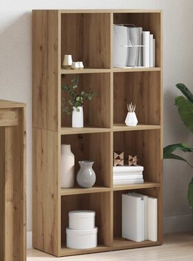 VidaXL Boekenkast 66x30x130 cm bewerkt hout artisanaal eikenkleur