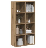 VidaXL Boekenkast 66x30x130 cm bewerkt hout artisanaal eikenkleur