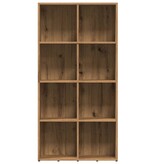 VidaXL Boekenkast 66x30x130 cm bewerkt hout artisanaal eikenkleur