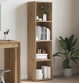 VidaXL Boekenkast 36x30x143 cm bewerkt hout artisanaal eikenkleur
