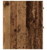 VidaXL Badkamerkast smal met wielen bewerkt hout oud houtkleurig