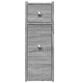 VidaXL Badkamerkast smal met wielen bewerkt hout grijs sonoma eiken