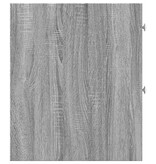 VidaXL Badkamerkast smal met wielen bewerkt hout grijs sonoma eiken