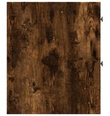 VidaXL Badkamerkast smal met wielen bewerkt hout gerookt eikenkleurig