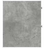 VidaXL Badkamerkast smal met wielen bewerkt hout betongrijs