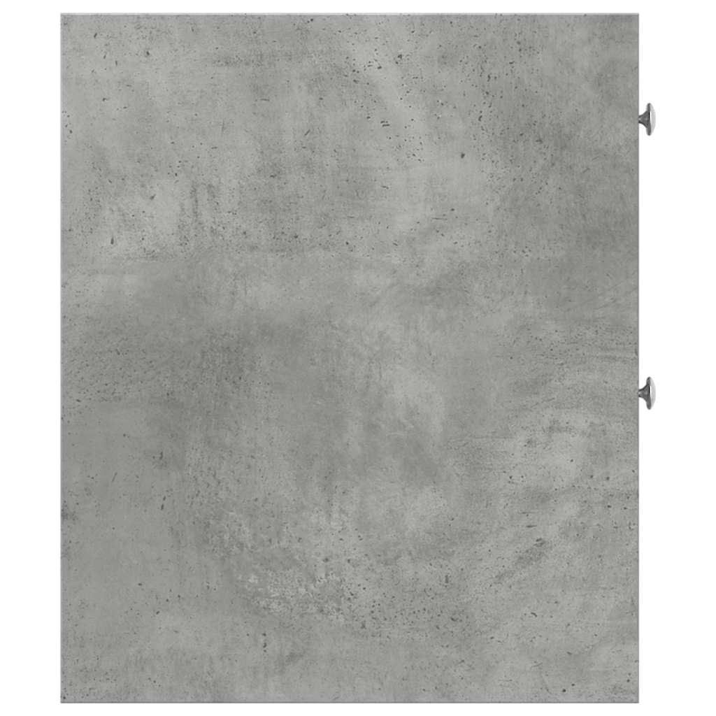 VidaXL Badkamerkast smal met wielen bewerkt hout betongrijs