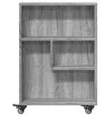 VidaXL Opbergtrolley smal 48x13x68 cm bewerkt hout grijs sonoma eiken