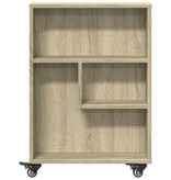 VidaXL Opbergtrolley smal 48x13x68 cm bewerkt hout sonoma eikenkleurig