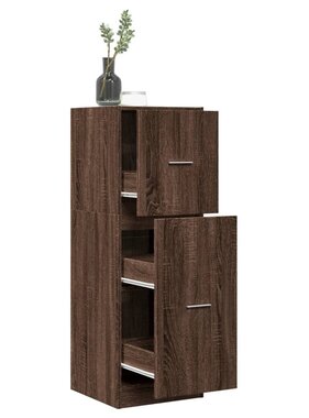 VidaXL Apothekerskast 40x41x118 cm bewerkt hout bruin eikenkleurig