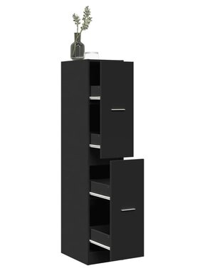 VidaXL Apothekerskast 30x41x144,5 cm bewerkt hout zwart