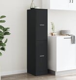VidaXL Apothekerskast 30x41x144,5 cm bewerkt hout zwart