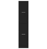 VidaXL Apothekerskast 30x41x144,5 cm bewerkt hout zwart