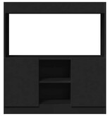 VidaXL Hoge kast 92x33x100 cm bewerkt hout zwart
