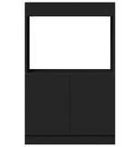 VidaXL Hoge kast 63x33x100 cm bewerkt hout zwart