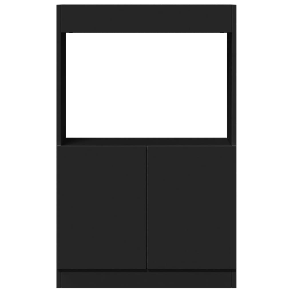 VidaXL Hoge kast 63x33x100 cm bewerkt hout zwart