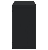 VidaXL Wandkast 100x16x30 cm bewerkt hout zwart