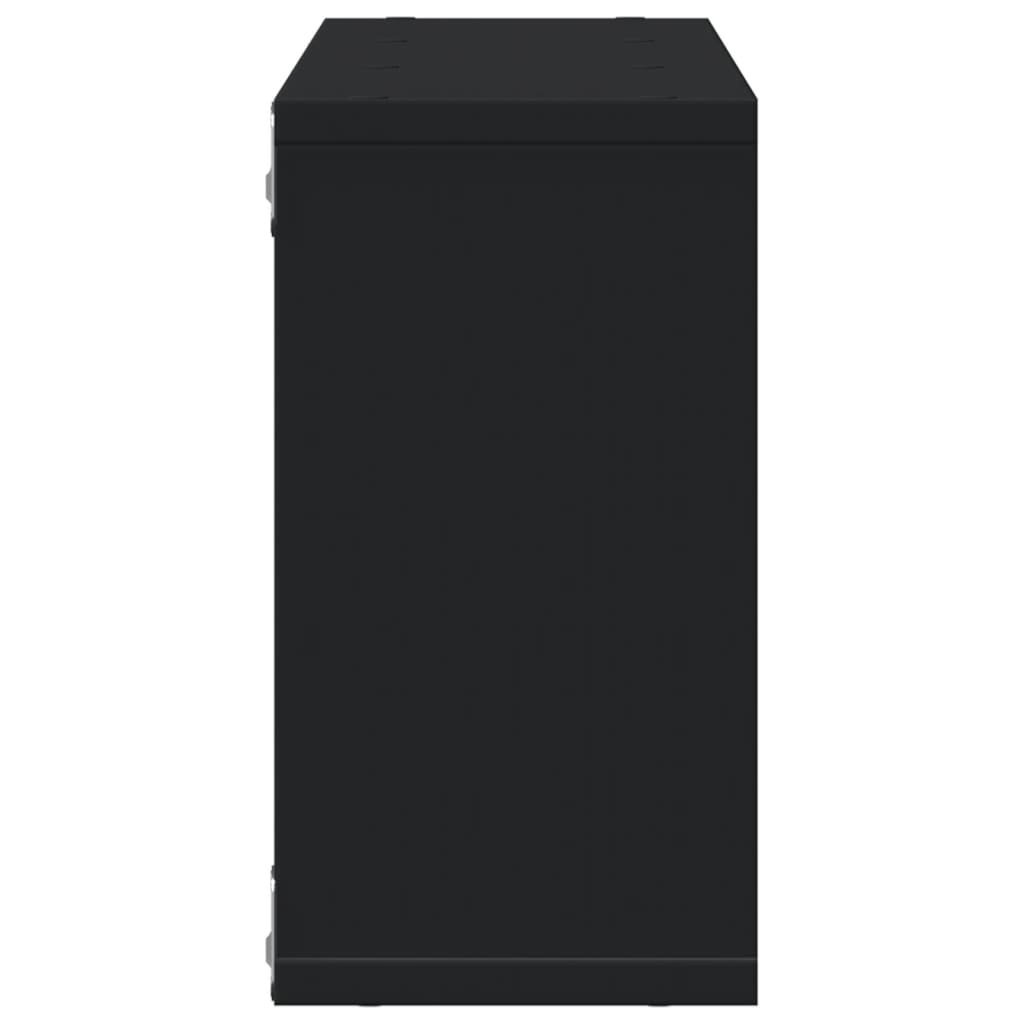 VidaXL Wandkast 100x16x30 cm bewerkt hout zwart