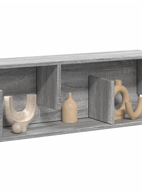 VidaXL Wandkast 80x20x30 cm bewerkt hout grijs sonoma eikenkleurig