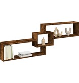 VidaXL Wandkast 158x18x53 cm bewerkt hout gerookt eikenkleurig