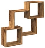 VidaXL Wandkast 78x18x71 cm bewerkt hout oud houtkleurig