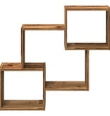 VidaXL Wandkast 78x18x71 cm bewerkt hout oud houtkleurig