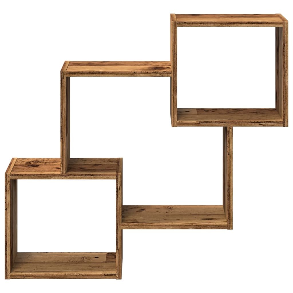 VidaXL Wandkast 78x18x71 cm bewerkt hout oud houtkleurig