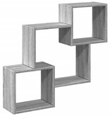 VidaXL Wandkast 78x18x71 cm bewerkt hout grijs sonoma eikenkleurig