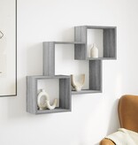 VidaXL Wandkast 78x18x71 cm bewerkt hout grijs sonoma eikenkleurig