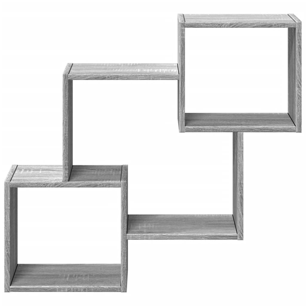 VidaXL Wandkast 78x18x71 cm bewerkt hout grijs sonoma eikenkleurig