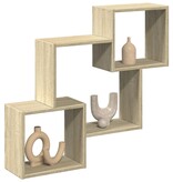 VidaXL Wandkast 78x18x71 cm bewerkt hout sonoma eikenkleurig