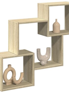 VidaXL Wandkast 78x18x71 cm bewerkt hout sonoma eikenkleurig