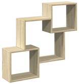 VidaXL Wandkast 78x18x71 cm bewerkt hout sonoma eikenkleurig