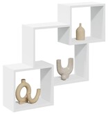 VidaXL Wandkast 78x18x71 cm bewerkt hout wit