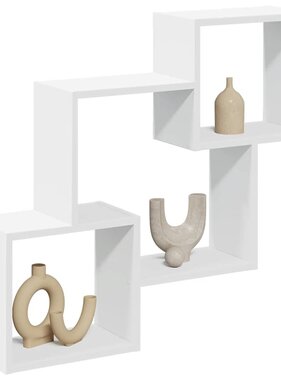 VidaXL Wandkast 78x18x71 cm bewerkt hout wit