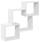 VidaXL Wandkast 78x18x71 cm bewerkt hout wit