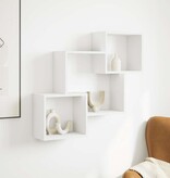 VidaXL Wandkast 78x18x71 cm bewerkt hout wit