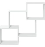 VidaXL Wandkast 78x18x71 cm bewerkt hout wit