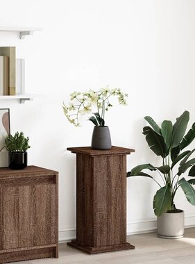 VidaXL Sokkel met opbergruimte 31x30x60 cm bewerkt hout bruin eiken