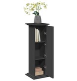 VidaXL Sokkel met opbergruimte 31x30x90 cm bewerkt hout zwart
