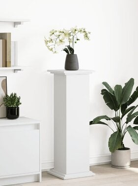VidaXL Sokkel met opbergruimte 31x30x90 cm bewerkt hout wit