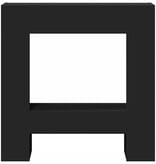 VidaXL Haardombouw 81x18x82 cm bewerkt hout zwart