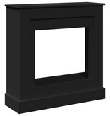 VidaXL Haardombouw 90x30x90 cm bewerkt hout zwart