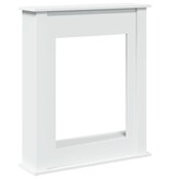 VidaXL Haardombouw 75x20x87,5 cm bewerkt hout wit