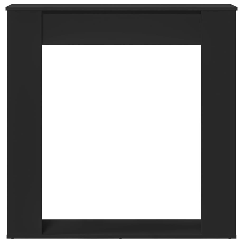 VidaXL Haardombouw 100x20x100 cm bewerkt hout zwart