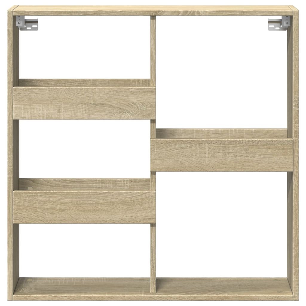 VidaXL Wandkast 80x15x80 cm bewerkt hout sonoma eikenkleurig