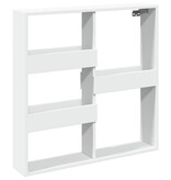 VidaXL Wandkast 80x15x80 cm bewerkt hout wit