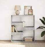 VidaXL Boekenkast / kamerscherm 100x33x115 cm betongrijs