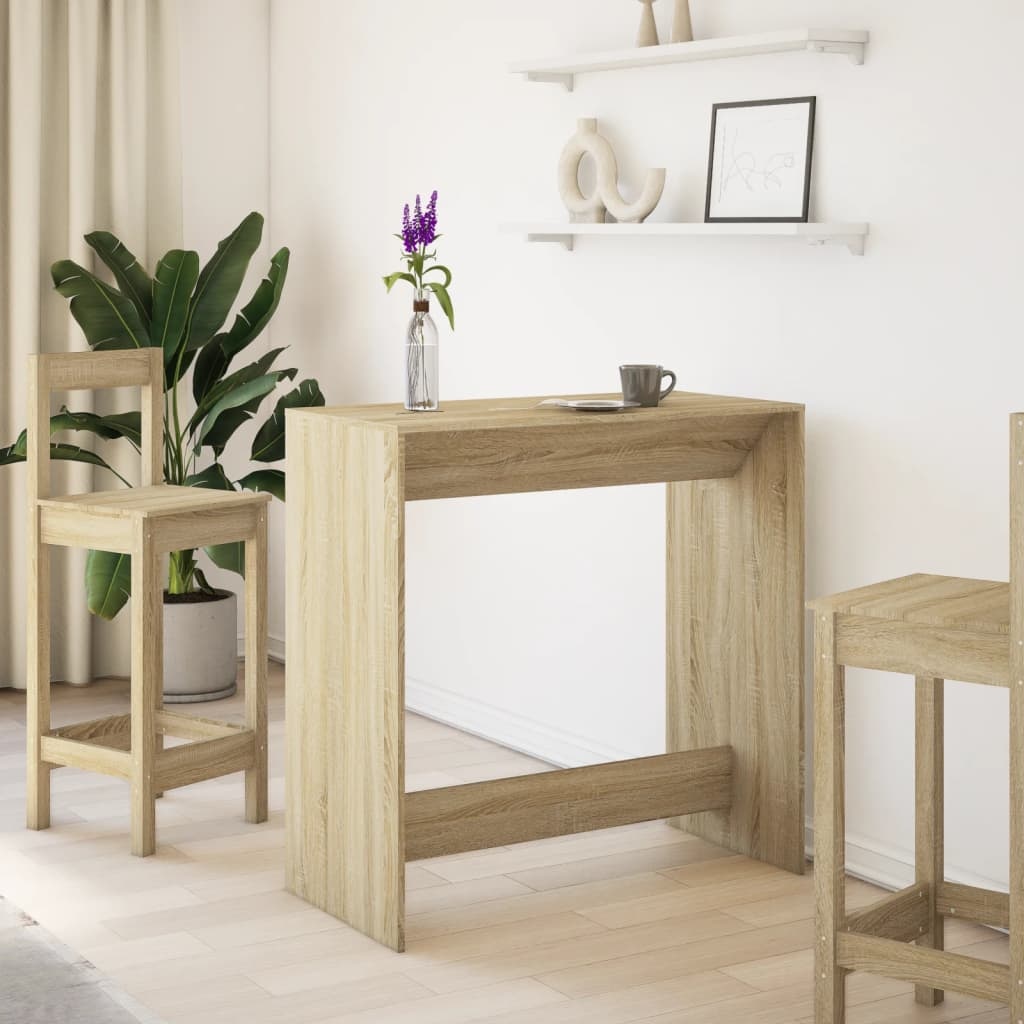 VidaXL Bartafel 102x50x103,5 cm bewerkt hout sonoma eikenkleur