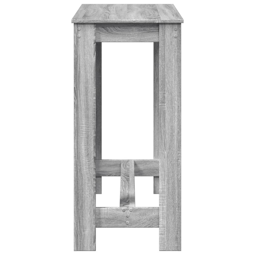VidaXL Bartafel 102x50x103,5 cm bewerkt hout grijs sonoma eikenkleurig