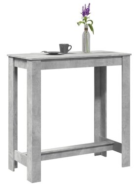 VidaXL Bartafel 102x50x103,5 cm bewerkt hout betongrijs